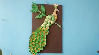 cara mudah membuat burung merak dari sendok plastik #diy #kolase #homedecor  #craft #tutorial