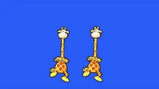 dancing giraffe green screen /animation giraffe on green screen