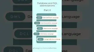 Database and SQL Abbreviations | Part II