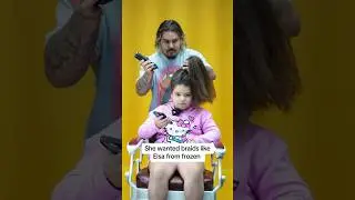 She wanted braids like Elsa from frozen