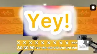 300 game in Kingpin roblox bowling with fake cheering.