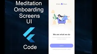 Meditation Onboarding Screen flutter speed code!