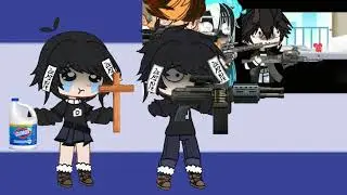 A chain of people but reacting a gacha heat (w/ my genderbend)
