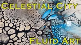 #33 - Celestial City - Fluid Art Heavenly Painting