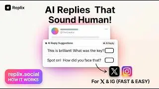 AI Replies for X & Instagram in Seconds — Replix Chrome Extension