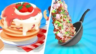 Noodle Run vs Pancake Run - All Levels Gameplay Android,ios