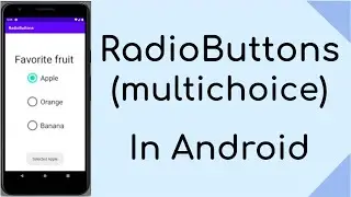 RadioButtons (Multi-choice) in Android