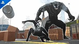 Marvel's Spider-Man 2 PS5 Accurate Black Symbiote Vs Venom Fight Scenes - Spider-Man 2 PS5