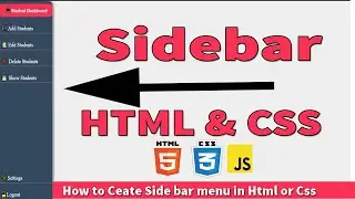 How to Create Sidebar Navigation in Html or Css|Sidebar Nav in html| Responisve Sidebar|
