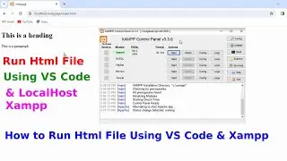 How to Run Html File Using Xampp and VS Code | How to Open Html File in Browser with VS Code