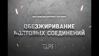 Обслуживание центрифуг TAPP Group. Обезжиривание болтовых соединений