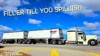 PRE-LOADING B-TRAIN, GRAIN TRAINS !!  Helping Our Driver Have A Shorter Friday !!