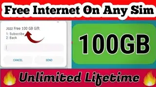 Unlimited Free Internet On Any Sim| Zong,jazzwarid,ufone,telenor,airtel,jio free internet 2022