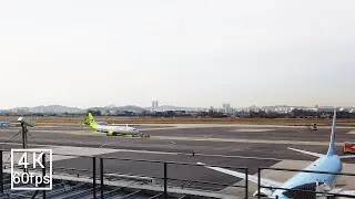 Korea Seoul Gimpo international airport real walking around video 4k