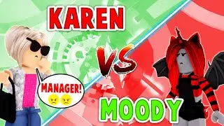KAREN Vs MOODY In Tower Of Hell! (Roblox)