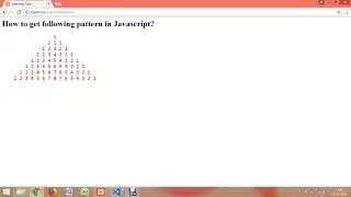 JavaScript  pyramid pattern program task 6