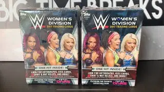 2 Topps WWE Womens Division 2017 Blaster Box Break! - Can We Pull a Kiss Card?