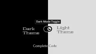 Dark/Light toggle button with HTML, CSS, JS || Complete code