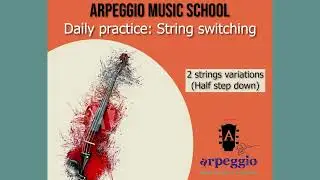 Daily violin practice | Play along with vdo | String switching | Open strings | 2 strings variation|