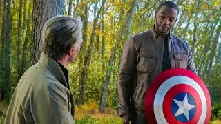 Captain America Gives Shield to Falcon - 
