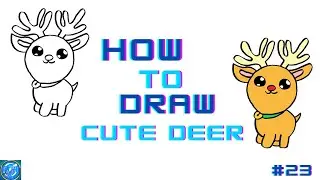 How To Draw Cute Deer |Christmas Special 🎅
