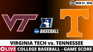 VIRGINIA TECH VS TENNESSEE ⚾ College Baseball Game Score Radio Play-by-Play