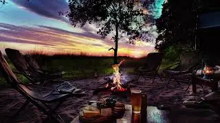 Sitting By The Fireplace | Fire | 6 Hours of Ambience #sunset #sunsetview #live #campfire #trending
