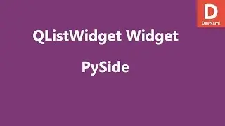 PySide List Widget QListWidget