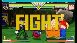 MUGEN Battles - Mario/Luigi V.S Peter Griffin/Homer Simpson