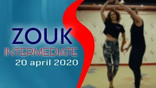 Zouk Intermediate. Зук средние, Ewgeny & Nataly, Sense Dance Studio. Сиртаки-вариации 2020 April #4