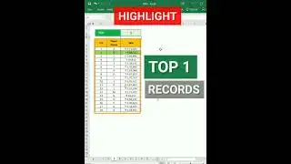 Highlight Top 5 records in excel #excel #highlightrules #conditionalformatting