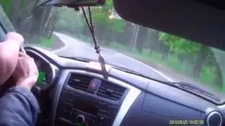 Обучение вождению на машине ученика урок № 10 часть 2, скоростные  прямые, опасные повороты.