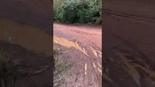 На скутере по бездорожью болото дождь грязь 