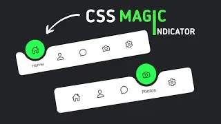 Magic Navigation Menu Indicator using Html CSS & Javascript | Curve Outside Effects