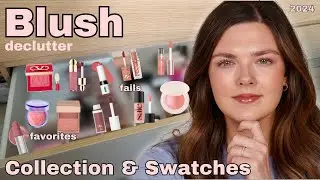 Makeup Collection Blush Declutter With Swatches! 2024