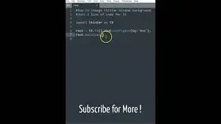 Change Background of Tkinter Window in Seconds! 