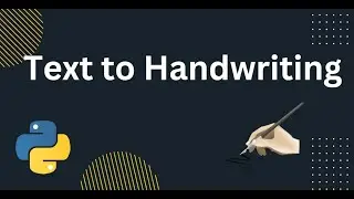 Convert text to Handwriting Using Python | 4 line of code | Data Scientist