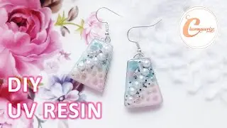 UV レジン | DIY UV Resin Crafts & Accessories| Seafoam UV resin Earrings| Step by step Tutorial