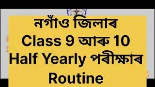 Nagaon District Half Yearly Exam Routine 2024-25 || Class 9&10 @masterofgrammar