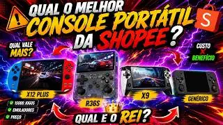 QUAL É O MELHOR CONSOLE PORTÁTIL DA SHOPEE? (R36S vs X12 vs X9)