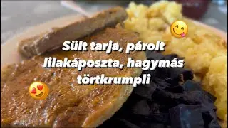 hogyan készíts PÁROLT LILAKÁPOSZTÁT, HAGYMÁS-TÖRT KRUMPLIT ÉS SÜLT TARJÁT? 😍🍖🧅