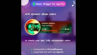 Spotify Music Widget for Streamers: Twitch, Youtube, Kick, Facebook - Listening Now Stream