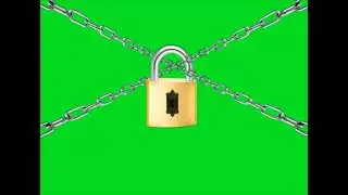 Lock chain Green Screen | chain lock green screen | 3D template
