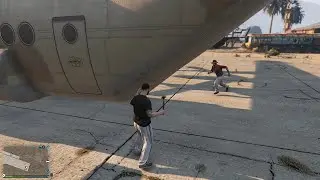 GTA 5 Online PS4 - попытка попасть в самолет Titan - HD 1080p