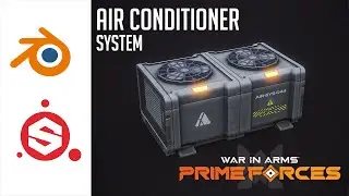 Air Conditioner High Poly, Baking and Texturing with Blender and Substance Painter | 
