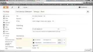 Manage Blogger Collaboration Features - Tutorial 2013
