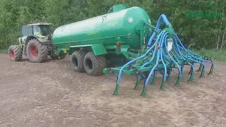 The machine for introducing liquid organic fertilizers MGU-20-1. Subsoil application