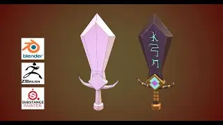 LowPoly Stylized Sword