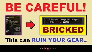 ~BE CAREFUL!~.. This Can *RUIN* Your Gear PERMANENTLY!.. (Diablo 4 Item Bracket System Explained)