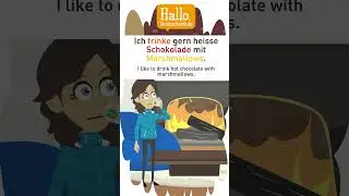 Deutsch lernen | Ich trinke gerne heisse Schokolade vor dem Kamin!